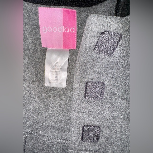 Goodlad Girls Fleece Formal Long Holiday Coat Size 3T Charcoal Black - Picture 3 of 4